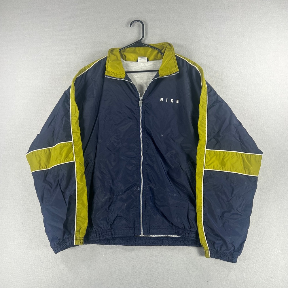 Vintage 90s Nike Full Zip Windbreaker Jacket Blue/Green Mens Size XL Streetwear‎
